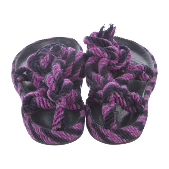 Isabel Marant Black and Purple Rope Gladiator Sandals sz 38 (7) - Picture 2 of 5